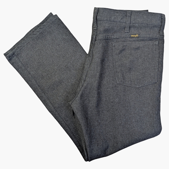 Wrangler Other - Vintage Wrangler Grey Slacks | Straight Leg Tailored Trousers | 34x30